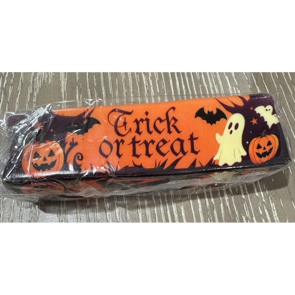 Trick or Treat Halloween Squishy Bars Lot of 2 Ghost Pumpkin Bat NEW Fidget Toys